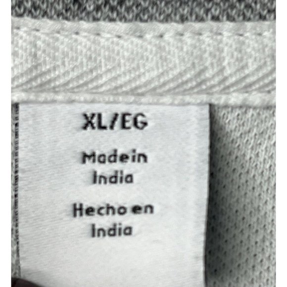 Calvin Klein Mens 1/4 Zip Pullover, Covered Zipper, Gray White Henley Long XL - Picture 10 of 12